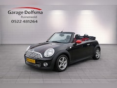 MINI Cabrio - 1.6 Cooper-1/2 leer- JET BLACK-Stoelverwarming