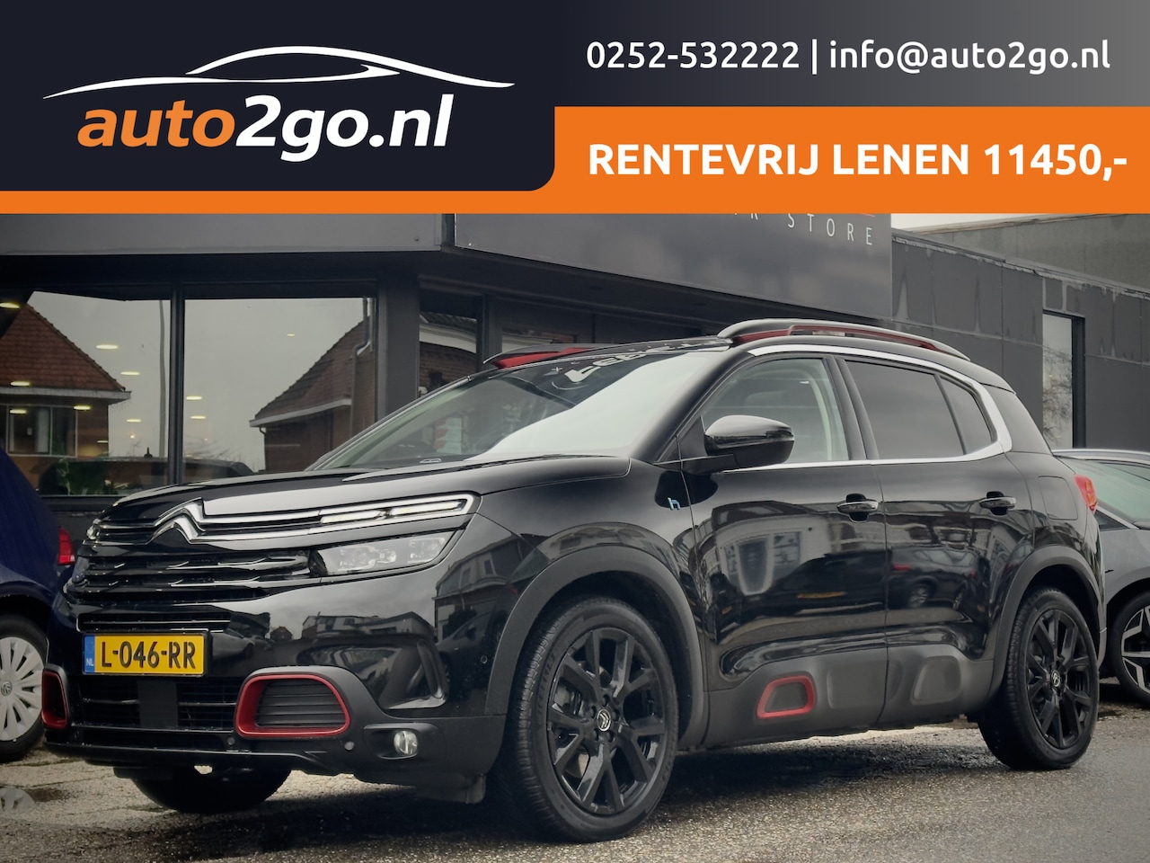 Citroën C5 Aircross - 1.6 AUT8 PLUG-IN-HYBRID 225 BLACK-PAK PLUS 49D.KM PANODAK DESIGNO-LEDER NAVI CAMERA DIGI-D - AutoWereld.nl