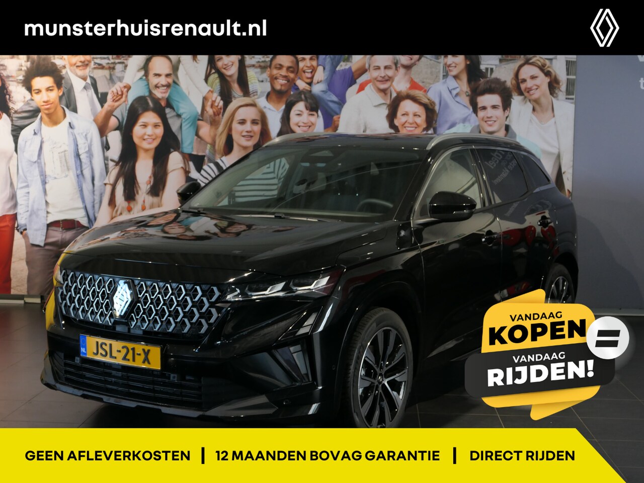 Renault Austral - 1.2 E-Tech full hybrid 200 techno - NIEUW! - Elektrische achterklep - Verwarmd stuur, voor - AutoWereld.nl