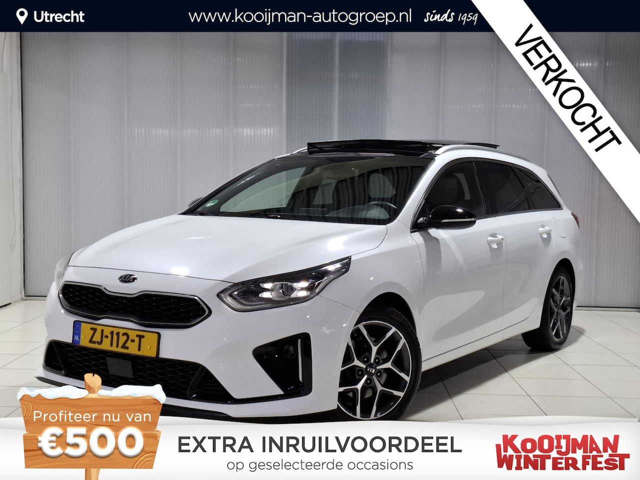 Kia Cee'd Sportswagon - Ceed 1.0 T-GDi GT-Line Stoel en stuur verwarming, schuif / kantel dak, Navigatie, Camera. - AutoWereld.nl