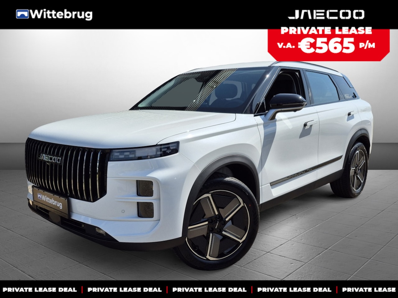 Jaecoo 7 - SHS Selective met 1500 KG trekgewicht, 1200 KM RANGE Navigatie, 19" LM velgen, Luxe ledere - AutoWereld.nl