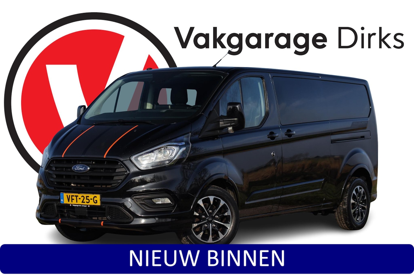 Ford Transit Custom - 320 2.0 TDCI 185 PK L2H1 Sport ✅ Dubbele cabine ✅ 2x schuifdeur ✅ Camera - AutoWereld.nl