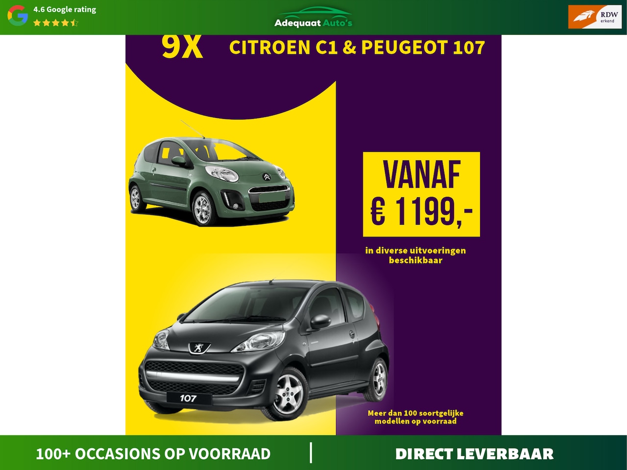 Toyota Aygo - 1.0-12V 10x Toyota aygo|Citroen C1|Peugeot 107 - AutoWereld.nl