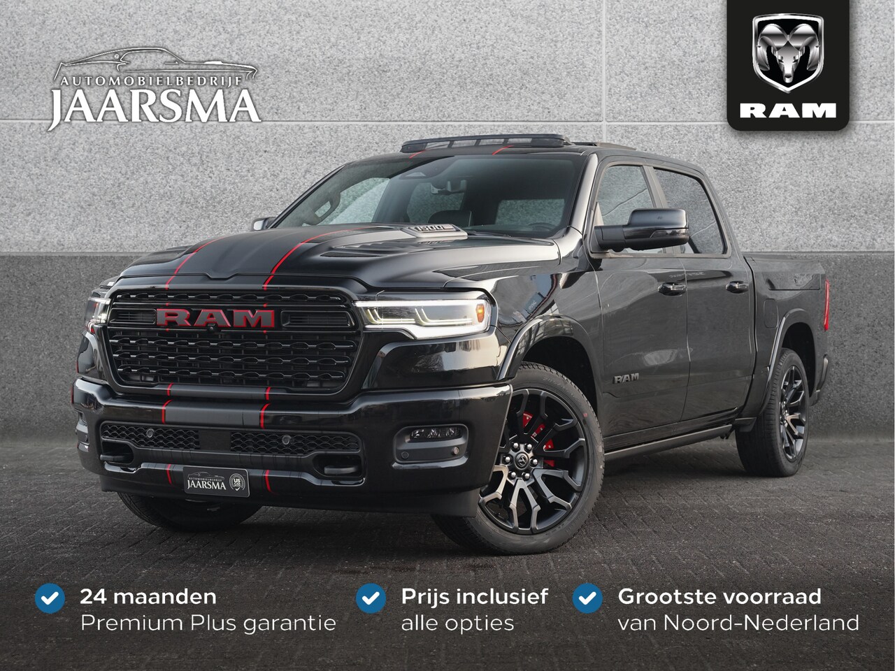 Dodge Ram 1500 - 3.0L SST H.O. 540PK Limited Night CrewCab 4x4 |Massage stoelen |Passenger display |Drive M - AutoWereld.nl