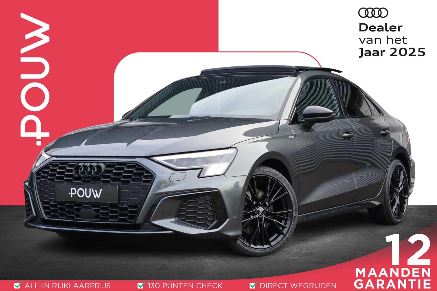 Audi A3 Limousine - 35 TFSI 150pk S-tronic S Edition | Panoramadak | 18" Velgen | Adaptieve Cruise | Apple Car - AutoWereld.nl