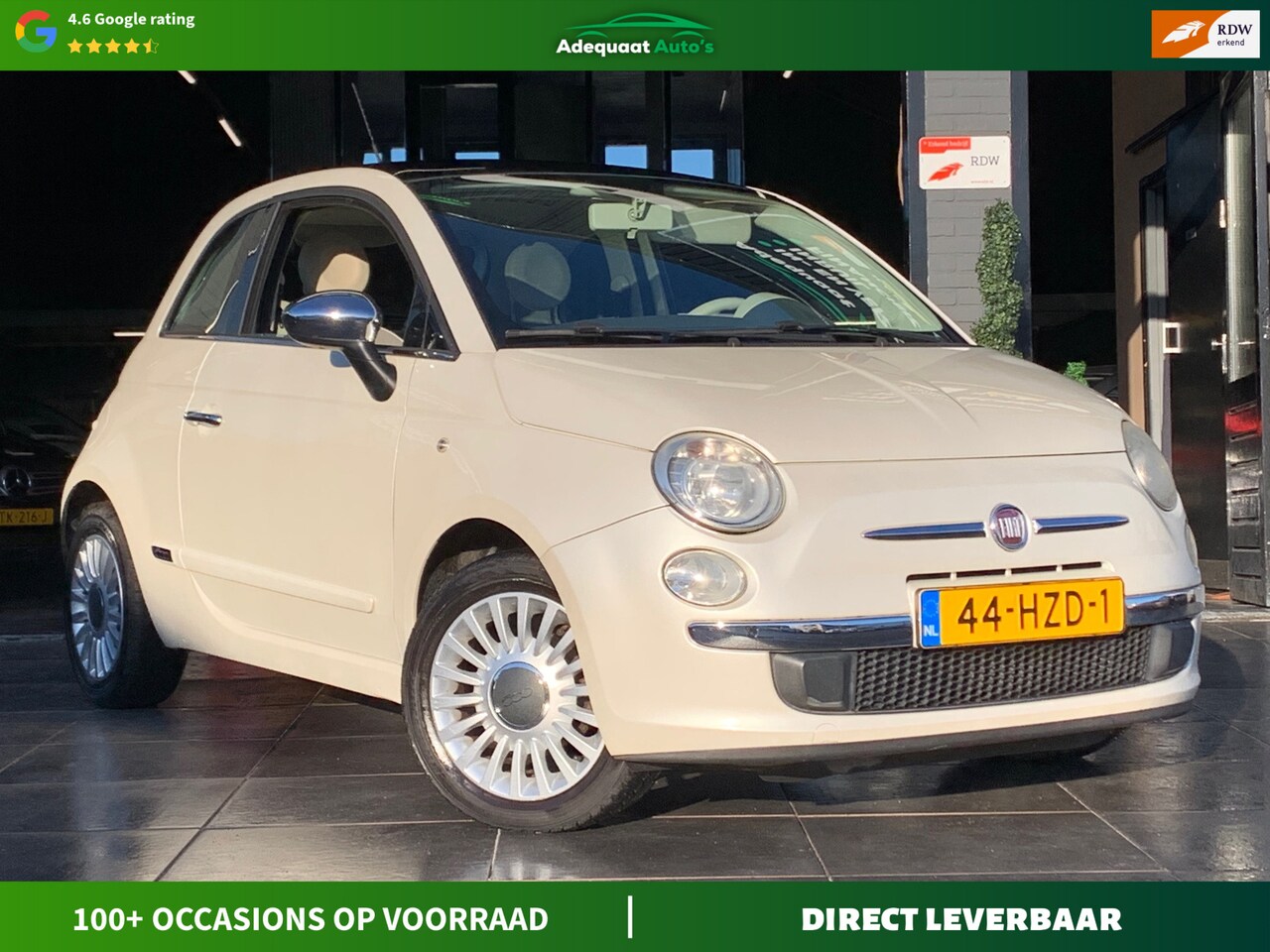 Fiat 500 - 1.2 Lounge|Panoramadak|Airco|El Pakket|NAP|APK - AutoWereld.nl