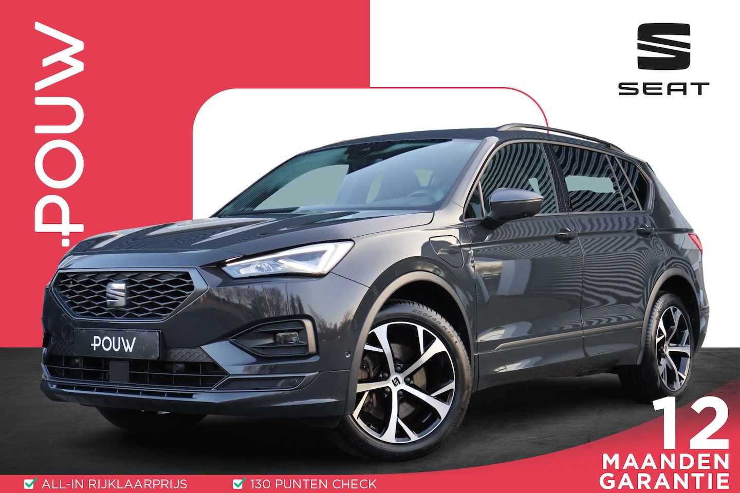 SEAT Tarraco - 1.4 TSI e-Hybrid 245pk PHEV FR | SoH 91% | RIJKLAAR | Trekhaak | Camera | Stoelverwarming - AutoWereld.nl