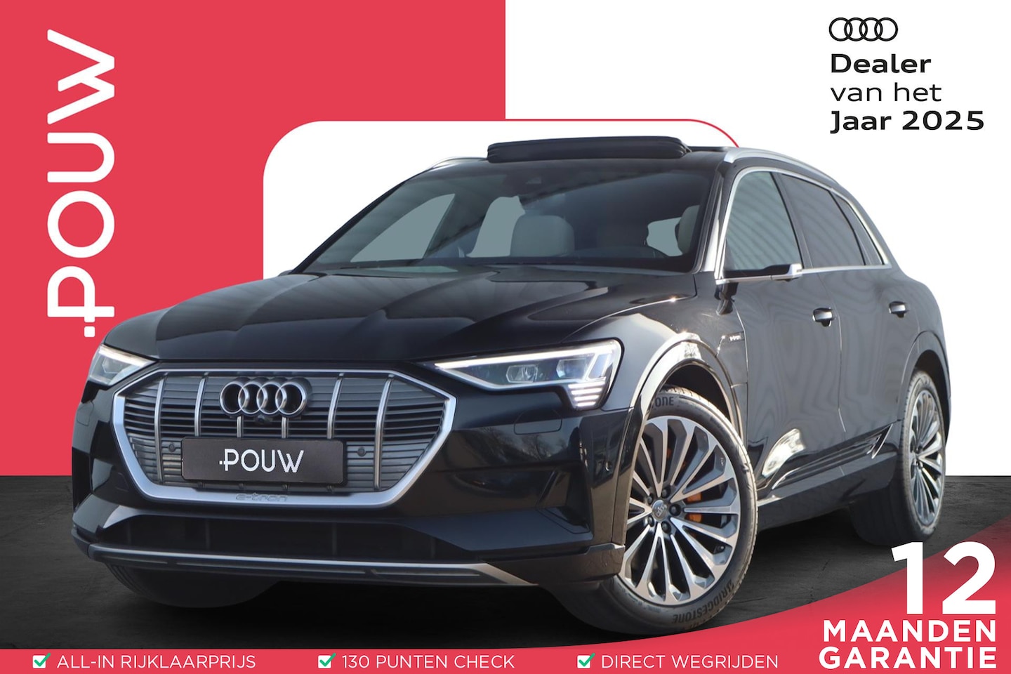 Audi e-tron - 55 408pk quattro advanced 95 kWh | SoH 96% | Panoramadak | Trekhaak - AutoWereld.nl