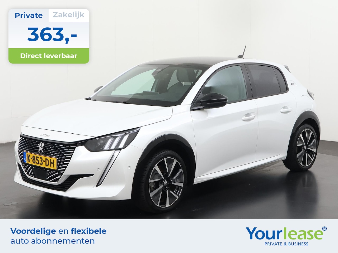 Peugeot e-208 - EV GT 350 50 kWh 3 fase | All-in 363,- Private Lease | Direct uit voorraad - AutoWereld.nl