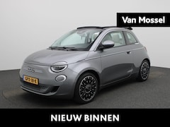 Fiat 500 C - La Prima 42 kWh | ACHTERUITRIJCAMERA | STOELVERWARMING | APPLE CARPLAY | LEDEREN BEKLEDING