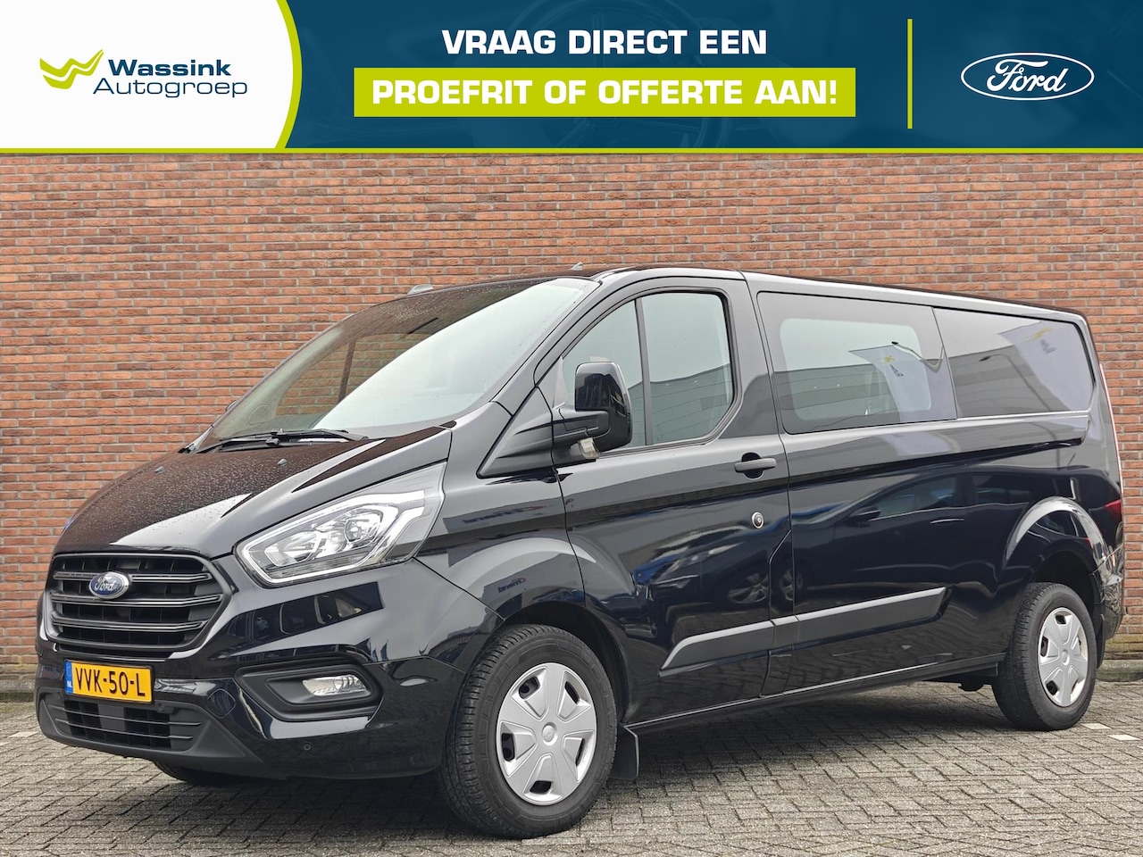 Ford Transit Custom - GBDC 2.0 TDCi 130PK 320 L2H1 Trend | Automaat | Dubbele Cabine | Navigatie | Carplay | And - AutoWereld.nl