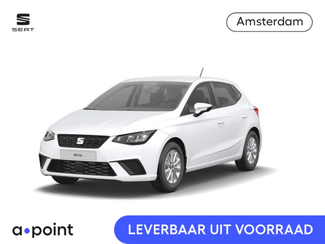 SEAT Ibiza - 1.0 EcoTSI Style | Trekhaakvoorbereiding | Glacial White Metallic - AutoWereld.nl