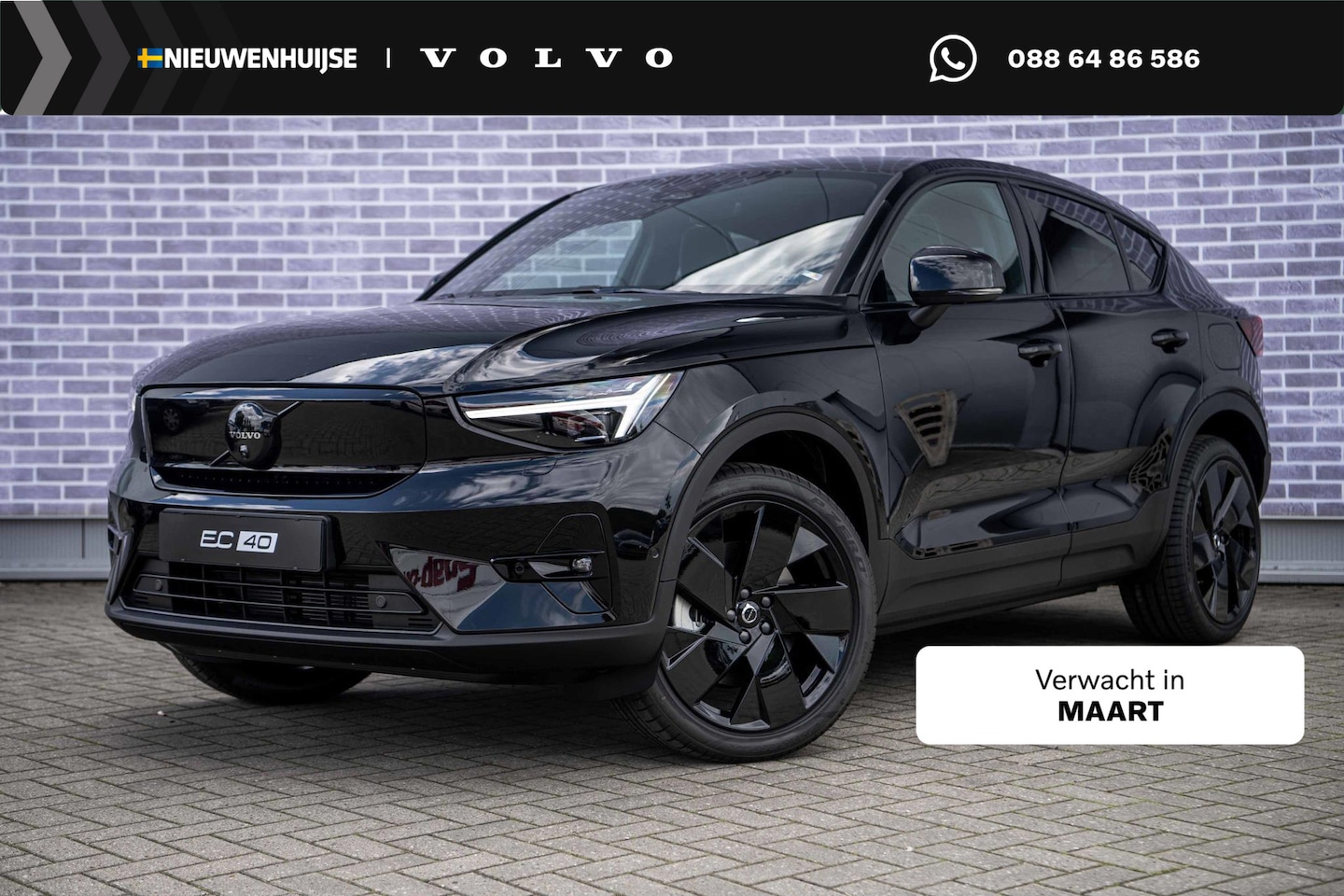 Volvo EC40 - Single Motor Extended Range Ultra Black Edition Europa | Adaptive Cruise Control | BLIS | - AutoWereld.nl