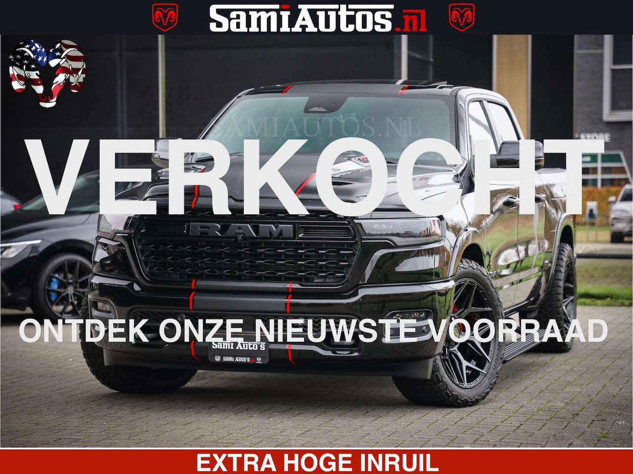 Dodge Ram 1500 - Limited Night High Output 540HP 706Nm | Massage + Full Option | De Meest Luxe en Volle Pic - AutoWereld.nl