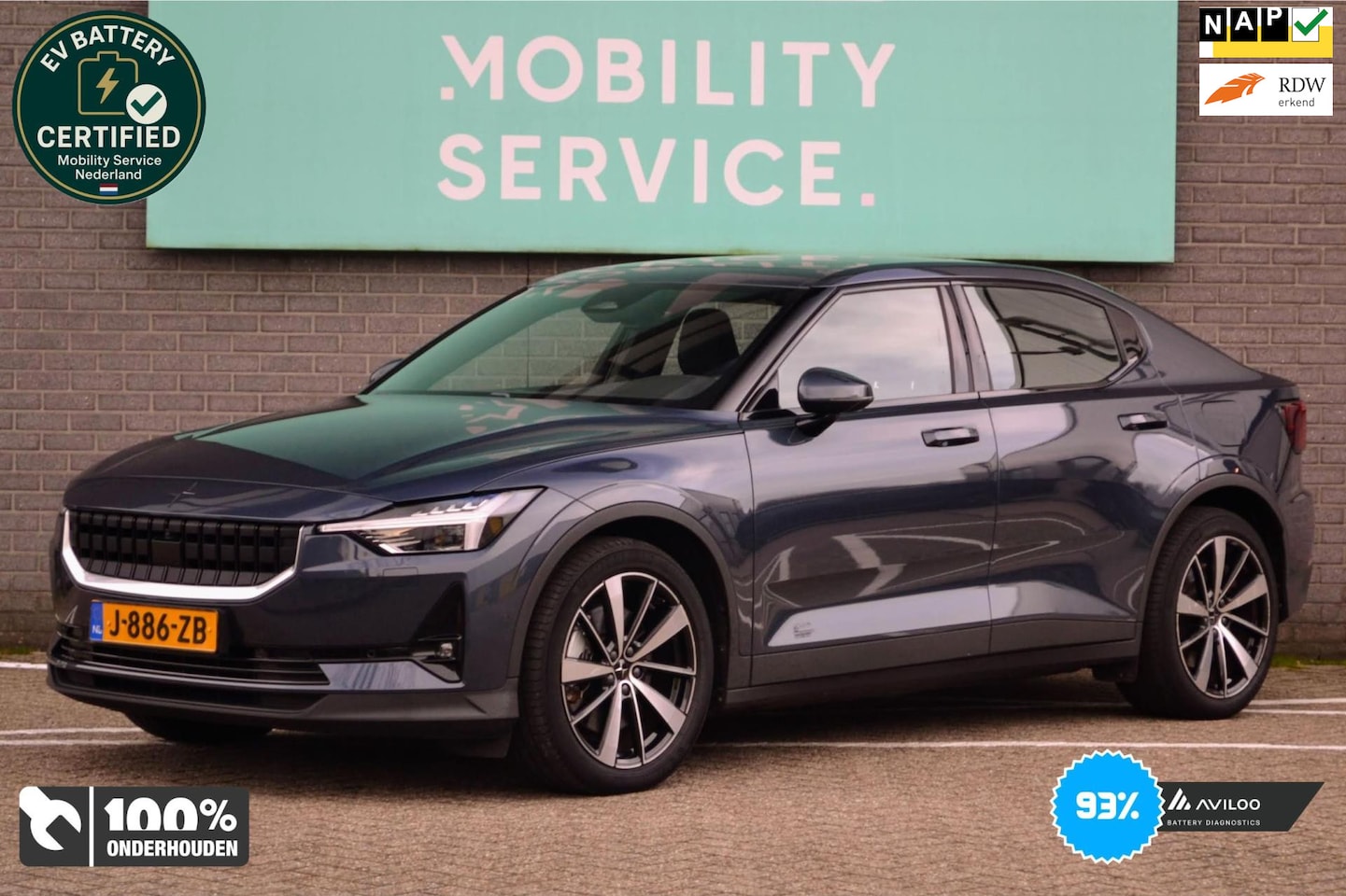 Polestar 2 - Long Range Dual Motor Launch Edition 78kWh SOH93% CarPlay Pano LED - AutoWereld.nl