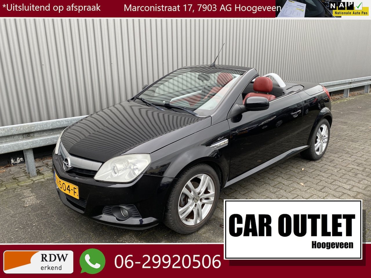 Opel Tigra TwinTop - 1.4-16V Rhythm 130Dkm. Leer, Stoelvw, LM, nw. APK – Inruil Mogelijk – - AutoWereld.nl