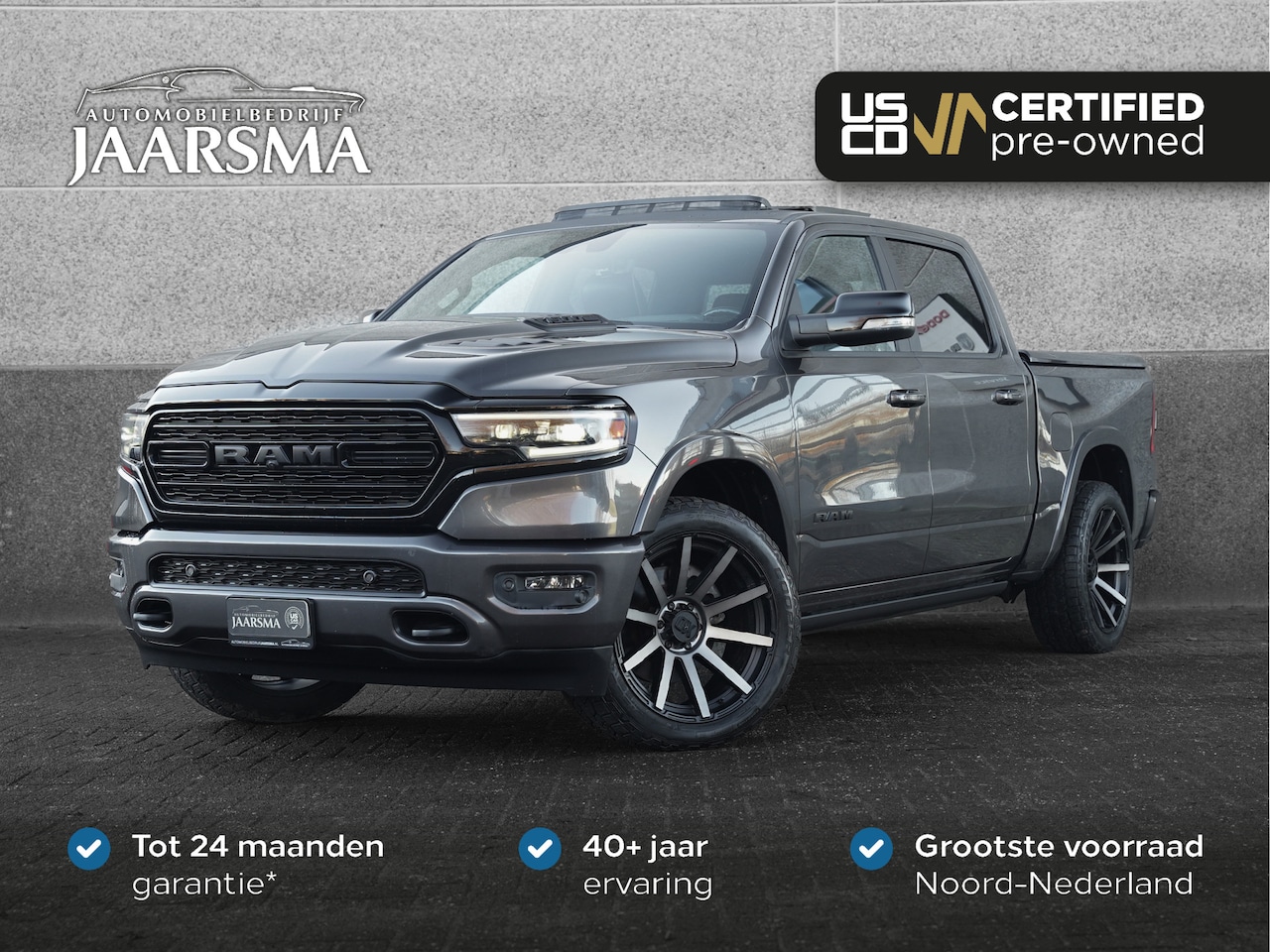 Dodge Ram 1500 - 5.7 V8 4x4 Limited Night CrewCab | Luchtvering | Hard cover | XD Wheels | Adaptive Cruise - AutoWereld.nl