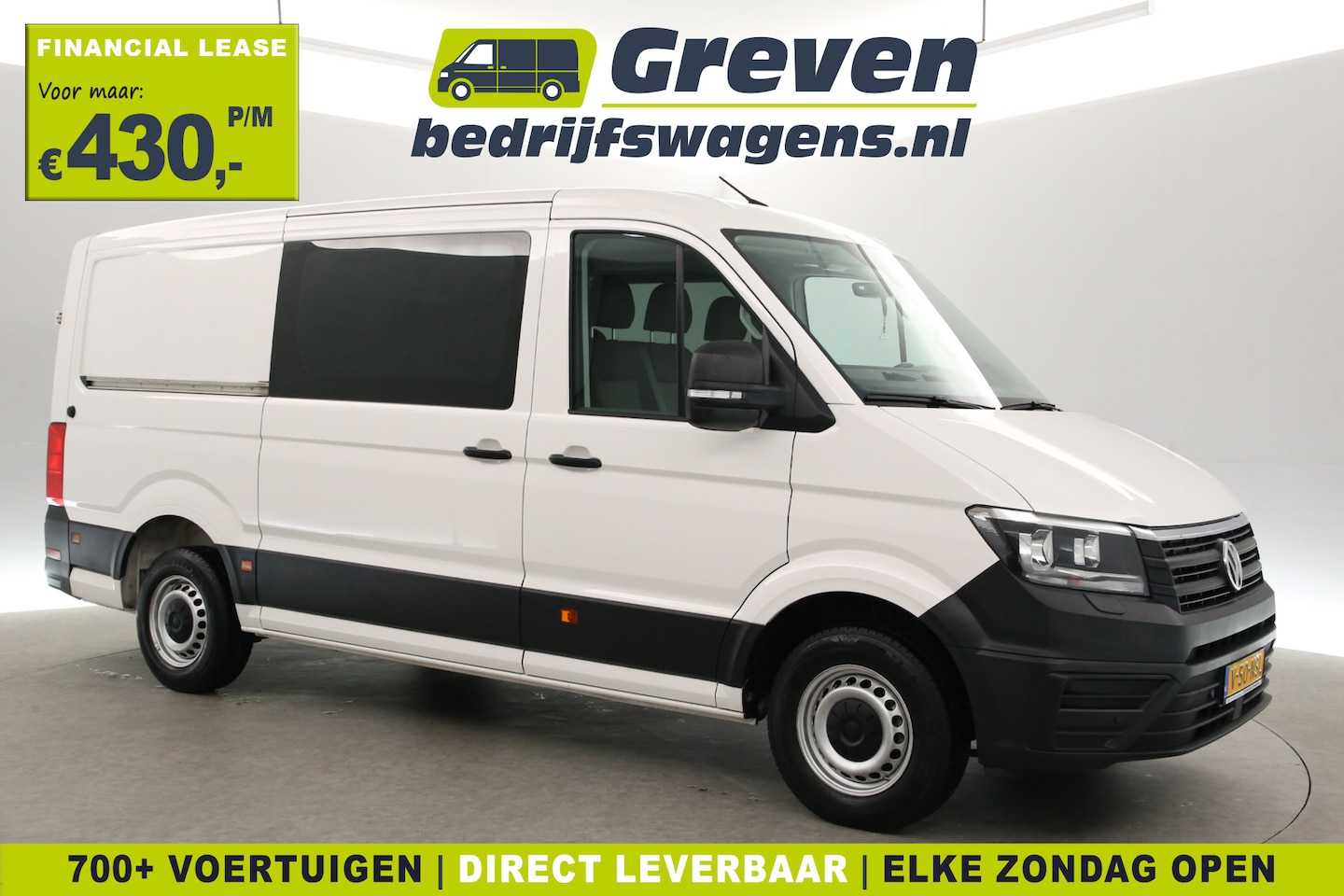 Volkswagen Crafter - 2.0 TDI 177PK L3H2 | DC | 6-Zits | 3000kg Trekgew. | Trekh. | Airco | Cruise | Carplay | P - AutoWereld.nl