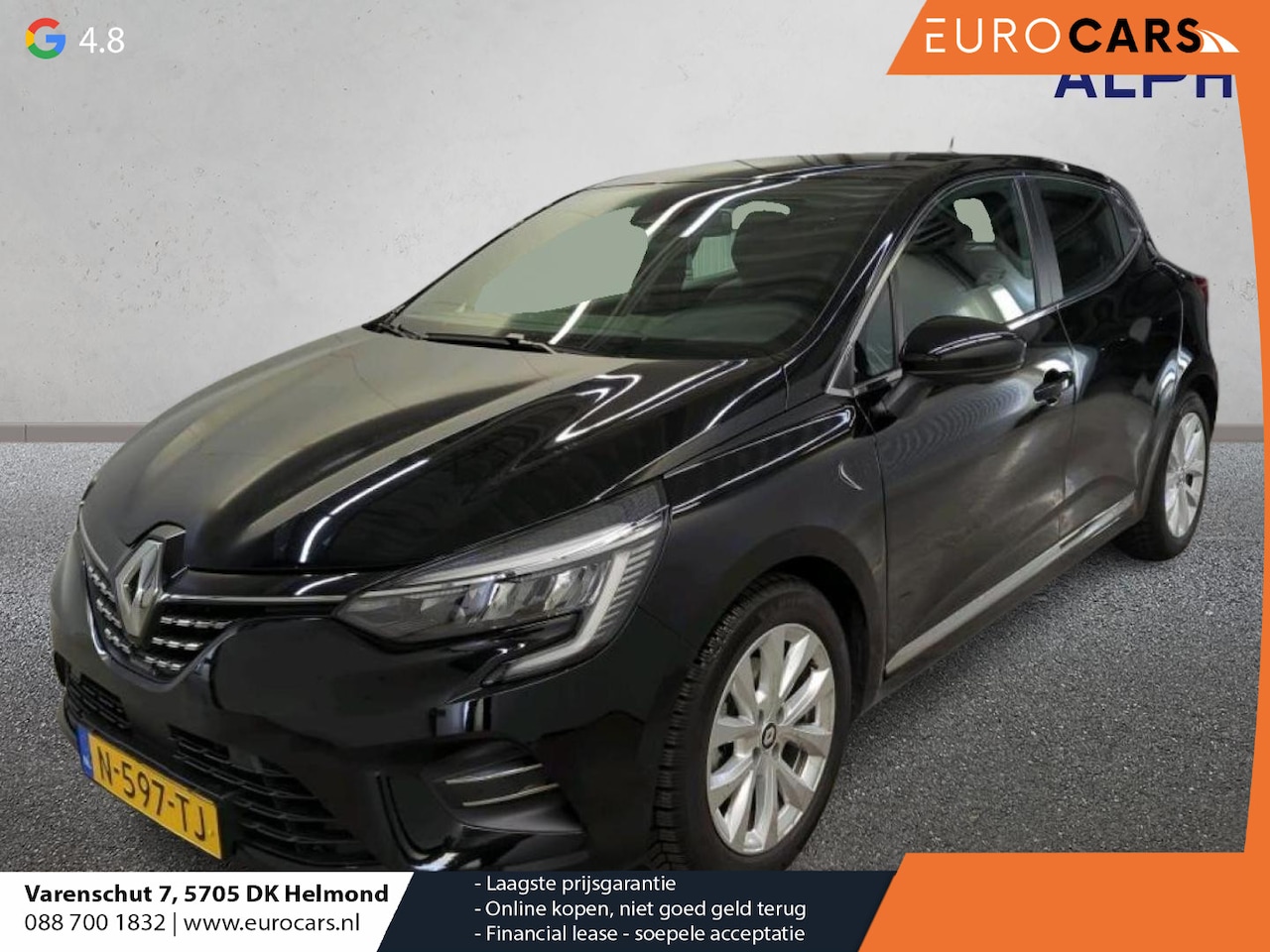 Renault Clio - 1.6 E-Tech Hybrid 140 Intens Airco ECC Carplay Navi Cruise Control PDC VA + 360 Camera Ful - AutoWereld.nl