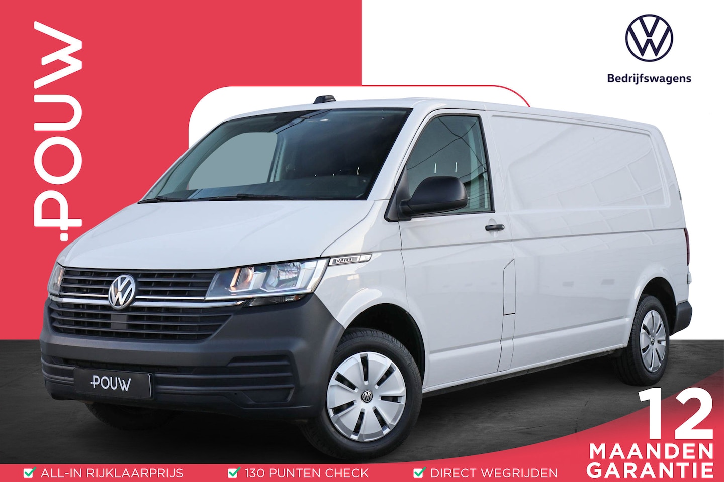 Volkswagen Transporter - 2.0 TDI 150pk DSG L2H1 30 | App Connect Navigatie | Adaptive Cruise Control | Trekhaak | A - AutoWereld.nl