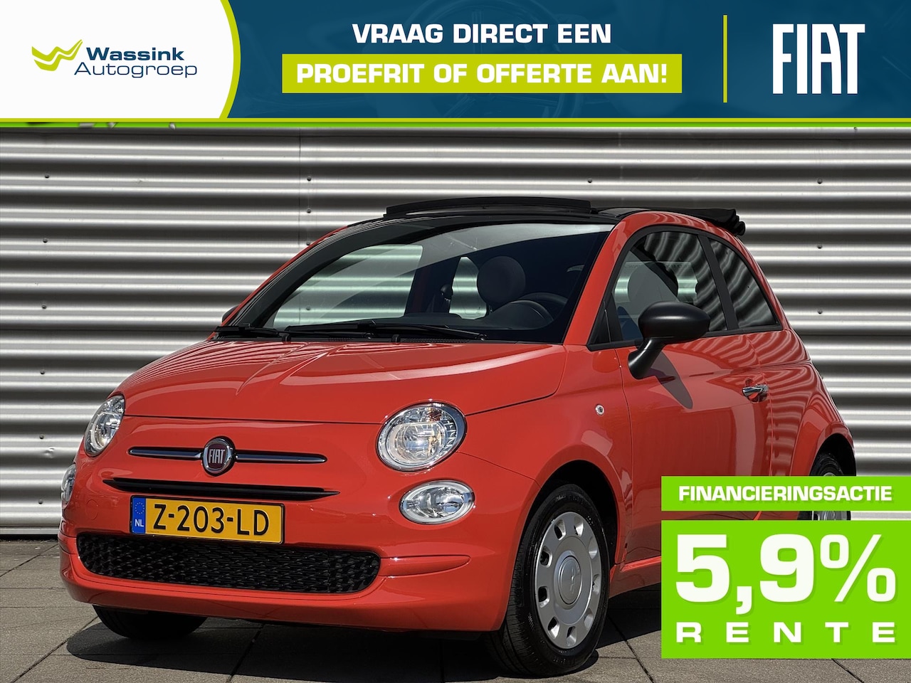 Fiat 500 C - Cabriolet I DEMO DEAL I Hybrid I Urban | Airco | Bluetooth - AutoWereld.nl