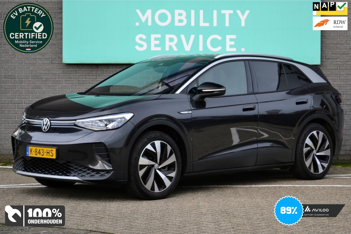 Volkswagen ID.4 - First 77 kWh SOH89% Pano LED 20" Leder CarPlay - AutoWereld.nl