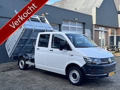 Volkswagen Transporter - 2.0 TDI Pick up Kipper Open laadbak Airco 6-Persoons Telefoonverbinding Hoge schotten 1e e