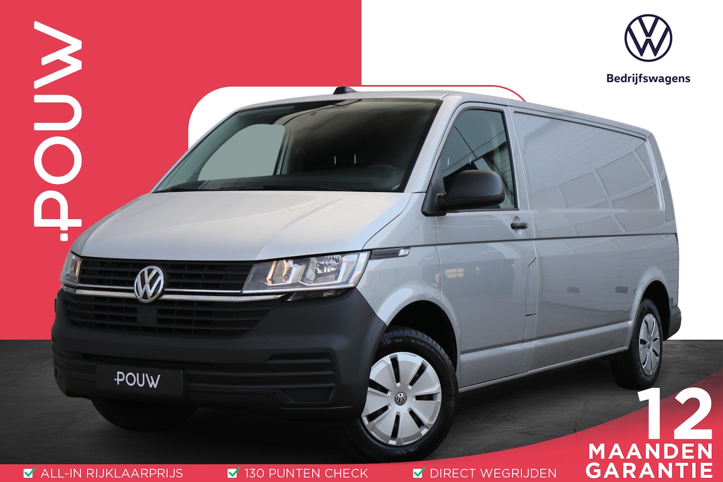 Volkswagen Transporter - 2.0 TDI 110pk L2H1 28 Economy Business | App Connect | Cruise Control | Trekhaak | Achteru - AutoWereld.nl