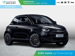 Fiat 500e - Cabrio La Prima 42 kWh | 17% Bijtelling | Clima | Cruise | Leder | 17" | Priv Glass | Wint