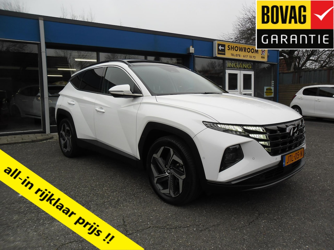Hyundai Tucson - 1.6 T-GDi PHEV Automaat Premium Sky Plus 4WD Nav Leder Schuifdak Lmv Camera Pdc Winterpack - AutoWereld.nl