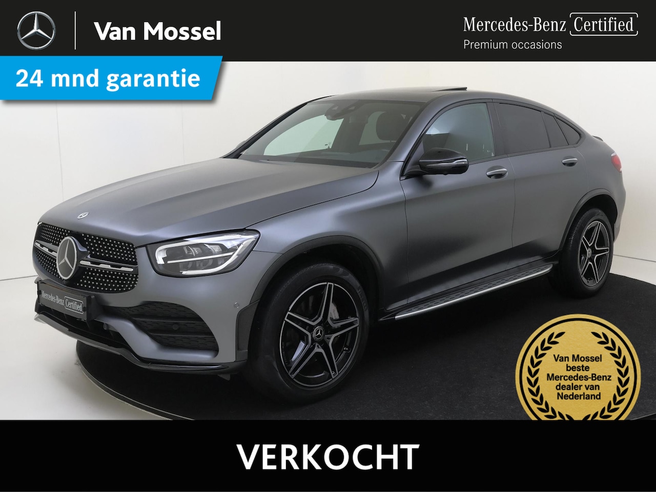 Mercedes-Benz GLC-klasse Coupé - 300e 4MATIC Business Solution AMG Schuif-kanteldak / Keyless / Nightpakket / Semi-elektris - AutoWereld.nl