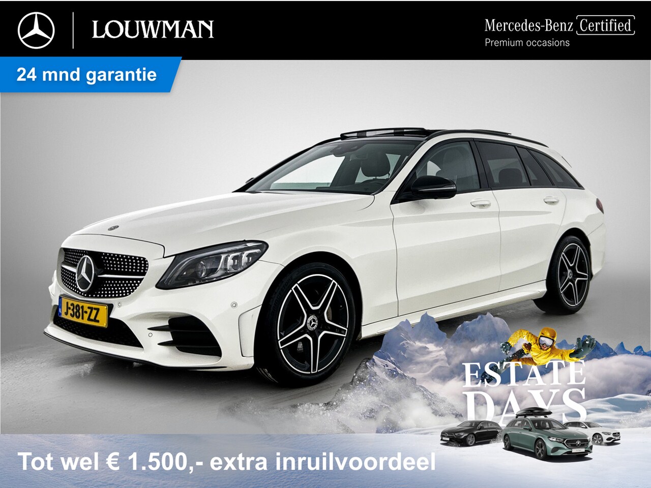 Mercedes-Benz C-klasse Estate - 180 Business Solution AMG AMG Line | Night Pakket | Panorama Schuif-Kanteldak | Parkeerpak - AutoWereld.nl
