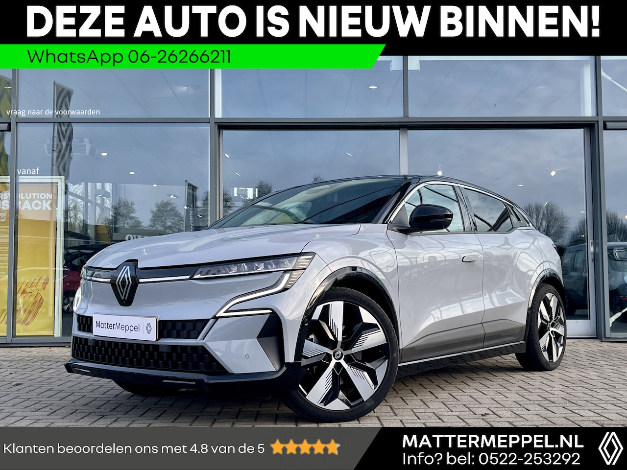 Renault Mégane E-Tech - EV60 220PK Optimum Charge Techno | SOH 94% | Fabrieksgarantie 07-2026 | Stoel+Stuurverwarm - AutoWereld.nl