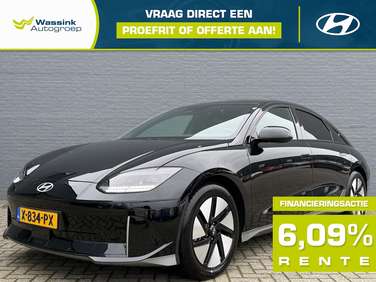 Hyundai IONIQ 6 - 77,4 kWh 229pk RWD Connect | Stoel & Stuurverwarming | Adaptive Cruise Control | Climate C - AutoWereld.nl