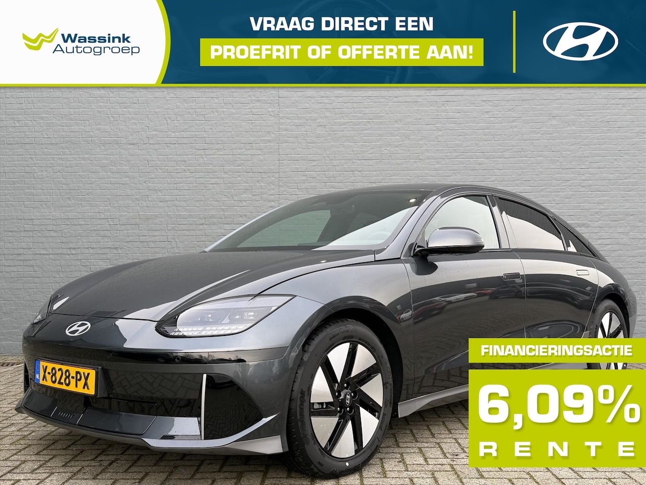 Hyundai IONIQ 6 - 77,4 kWh 229pk RWD Connect | Stoel & Stuurverwarming | Adaptive Cruise Control | Climate C - AutoWereld.nl