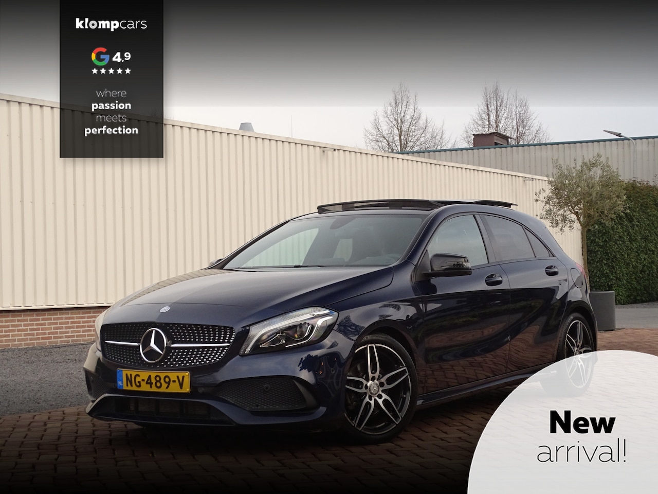 Mercedes-Benz A-klasse - 180 AMG-Line | Scuifdak| Or.NL-auto-NAP | Automaat | Uniek! Canvasiet Blu - AutoWereld.nl