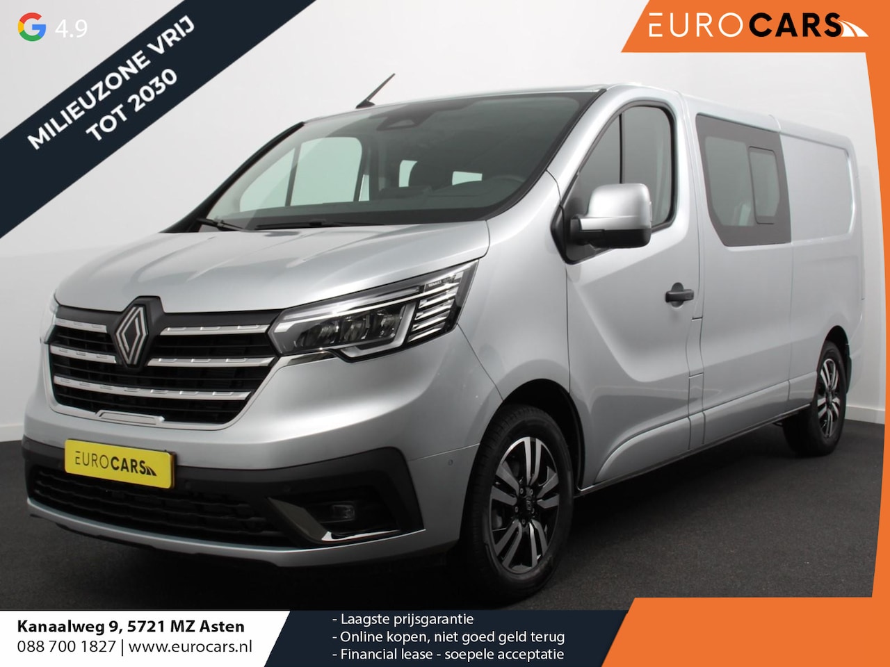 Renault Trafic - 2.0 Blue dC1 150 EDC T29 L2H1 Extra Dubbele Cabine Navigatie Airco Lichtmetalen velgen Bet - AutoWereld.nl