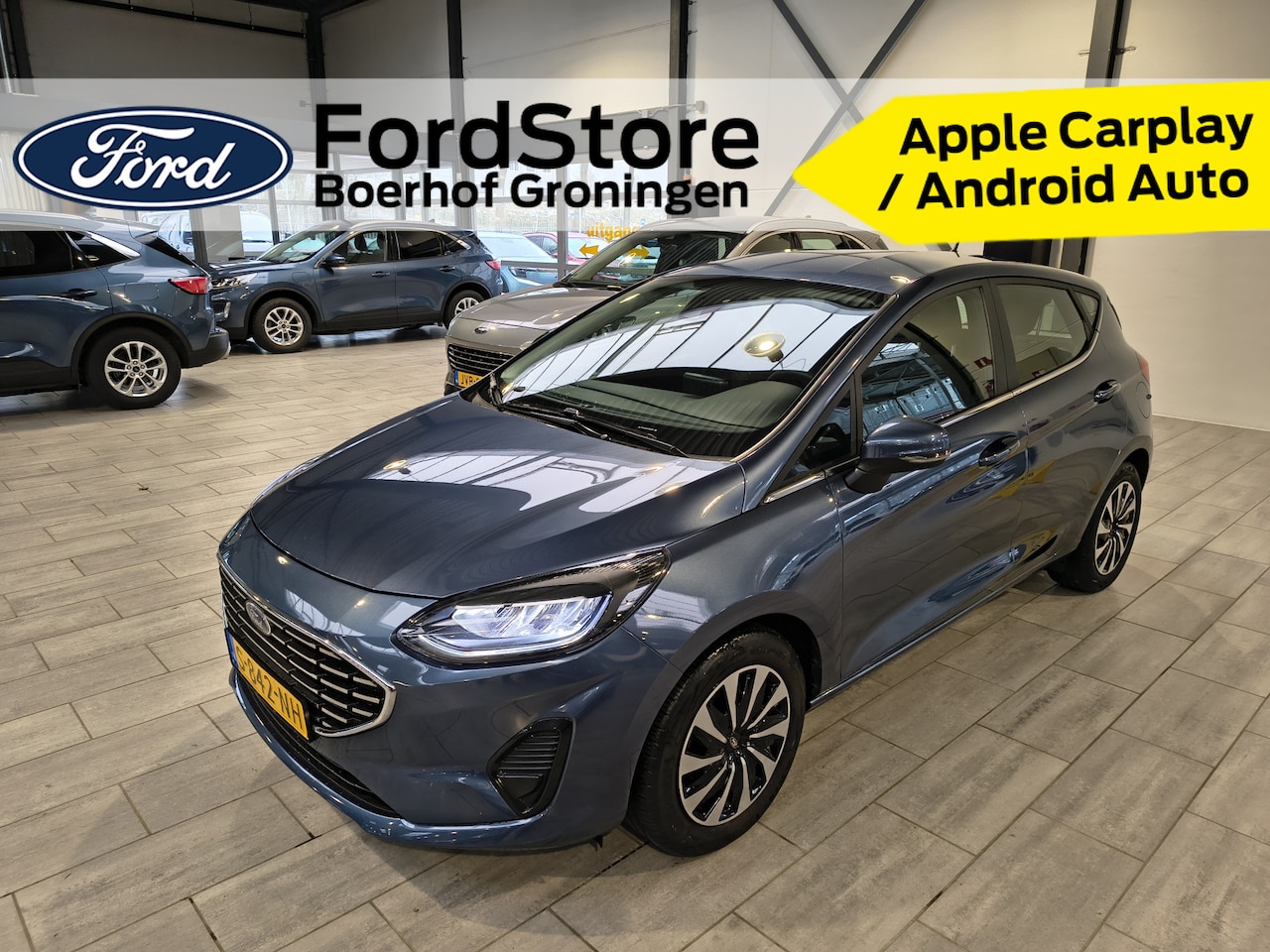 Ford Fiesta - EcoBoost Hybrid 125 pk Titanium | Apple Carplay | Clima | Cruise | Parkeersens. | LED | Is - AutoWereld.nl