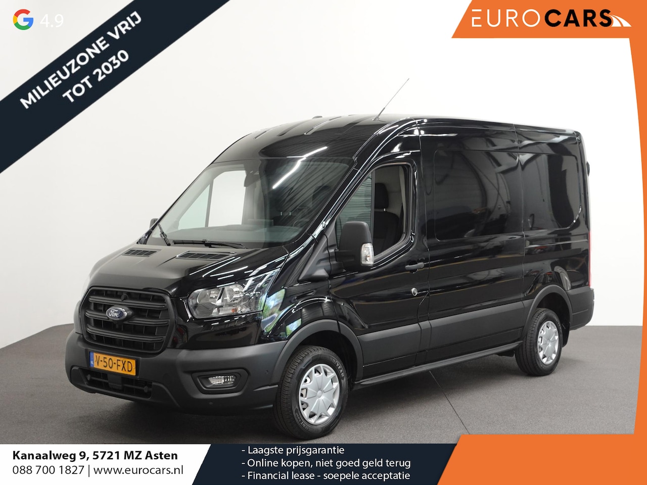 Ford Transit - 130pk L2H2 Trekhaak Airco 360°Camera DAB+ Airco Trekhaak Cruise Control - AutoWereld.nl