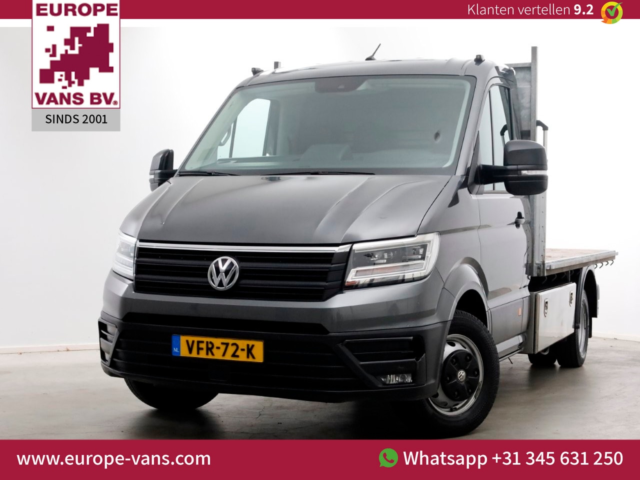 Volkswagen Crafter - 50 2.0 TDI 177pk DSG-Automaat L2H1 Open Laadbak LED/Trekhaak 3500kg 04-2020 - AutoWereld.nl