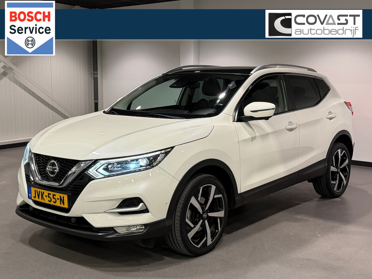 Nissan Qashqai - 1.3 DIG-T Tekna Navigatie|Camera|Pano-dak|Stoelverwarming|1eEig./Dealer-oh. - AutoWereld.nl