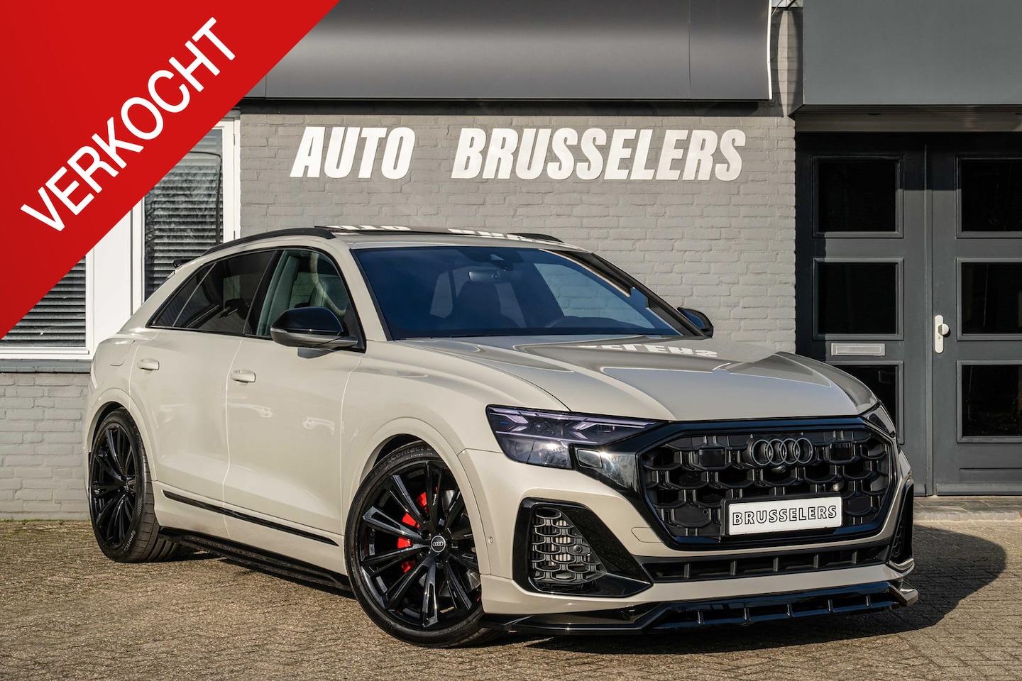 Audi Q8 - 60 TFSI e quattro Pro Line S Competition Unikat Porsche Sechura grau !! - AutoWereld.nl