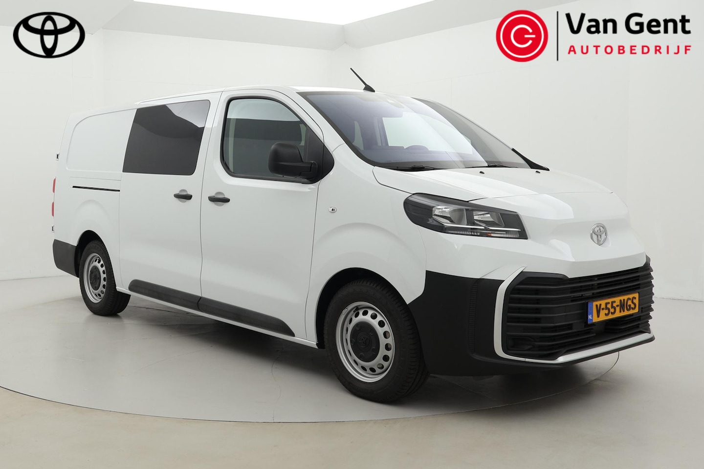 Toyota ProAce Electric Worker - 6 pers. Navigator Extra Range Long DC 75 kWh | Navigatie | Dubbele schuifdeur | Apple Carp - AutoWereld.nl