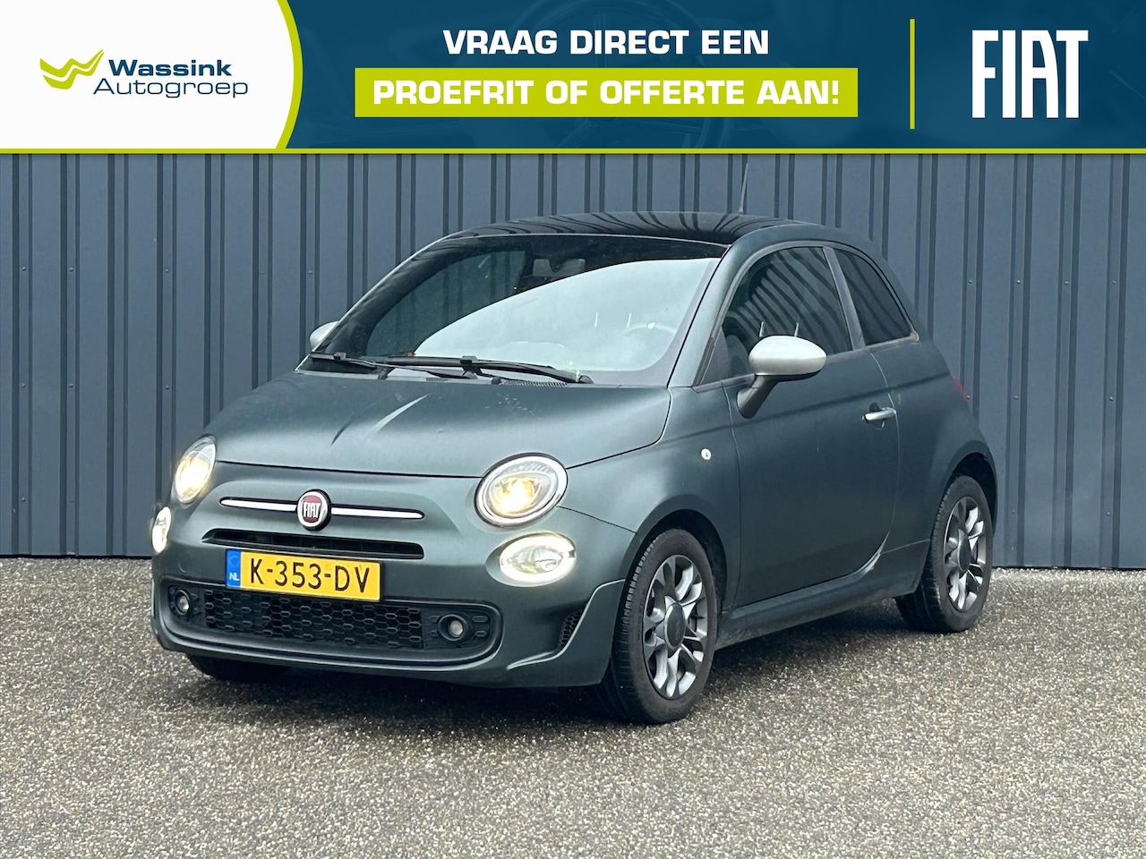 Fiat 500 - 1.0 70 pk Hybrid Rockstar | Apple Carplay / Android Auto | Parkeersensoren | Matte lak - AutoWereld.nl