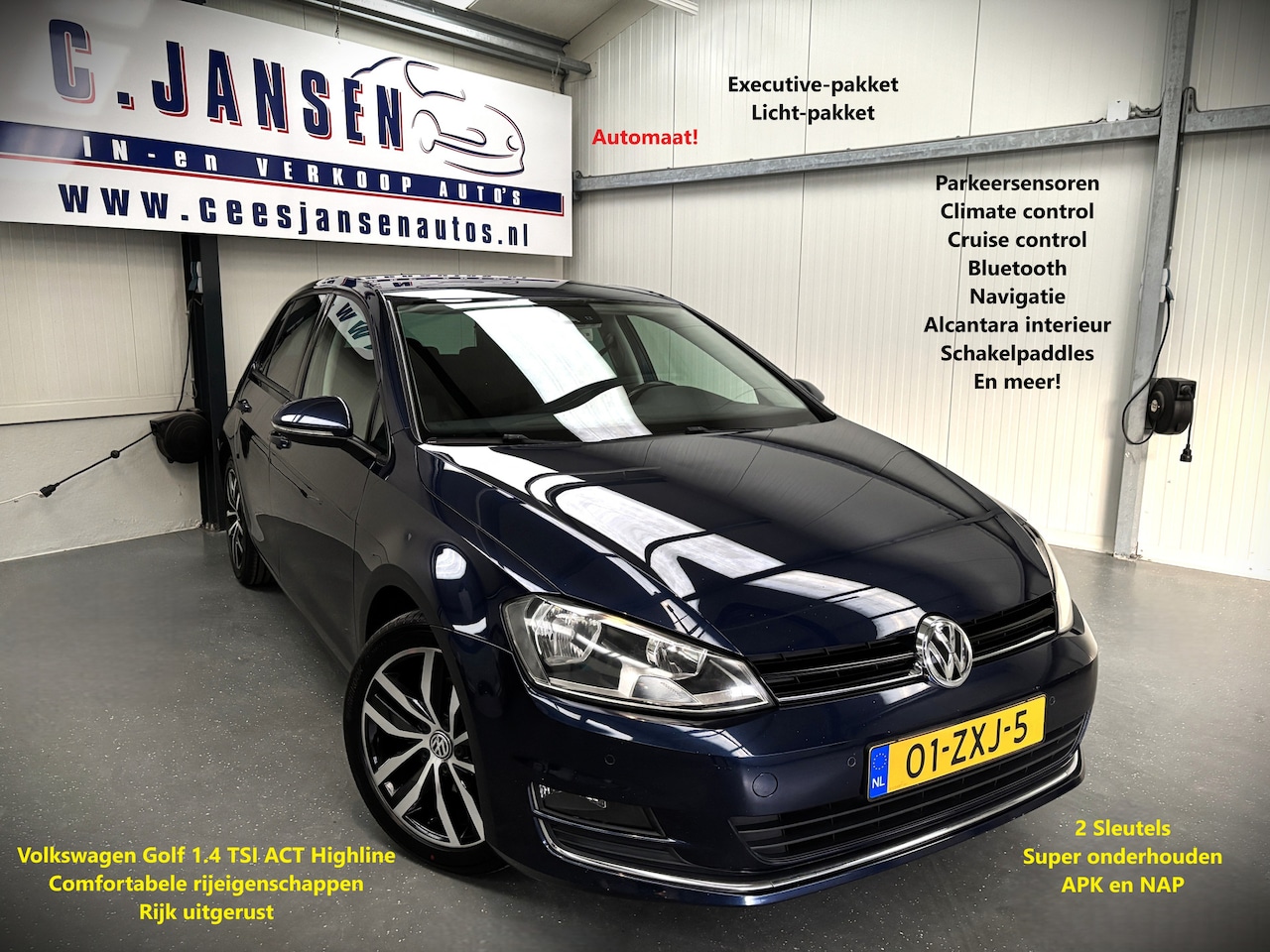 Volkswagen Golf - 1.4 TSI ACT Highline Automaat! Super onderhouden! | Audio-navigatie full map | Cruise cont - AutoWereld.nl