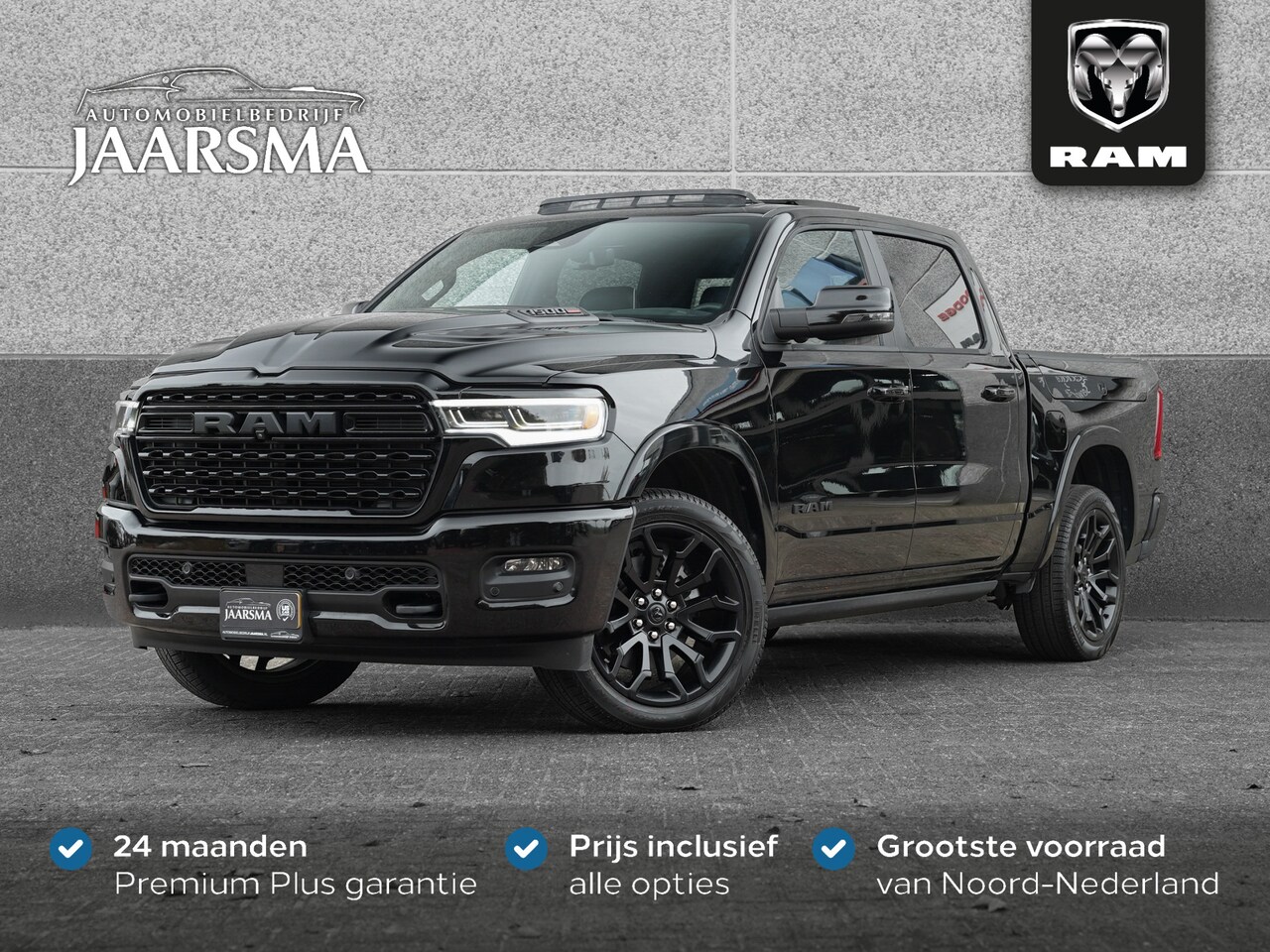 Dodge Ram 1500 - 3.0L SST H.O. 540PK Limited Night CrewCab 4x4 |Massage stoelen |Passenger display |Drive M - AutoWereld.nl