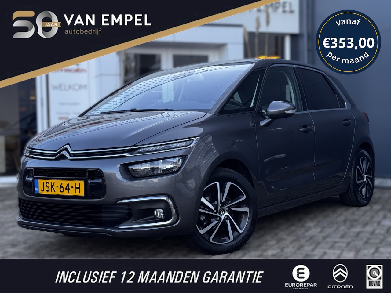 Citroën C4 SpaceTourer - 1.2 PureTech Shine | Automaat | Trekhaak | Camera | Parkeersensoren voor + achter | Climat - AutoWereld.nl