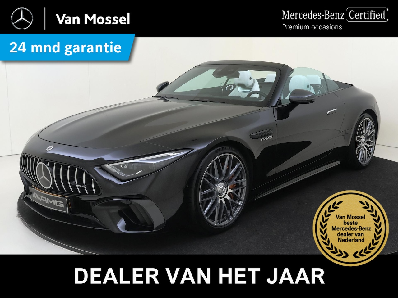 Mercedes-Benz SL-klasse Roadster - 63 AMG 4MATIC+ / Premium Plus/ 21 inch/ Keramisch/ Carbon/ Rijassistentiepakket/ Burmester - AutoWereld.nl