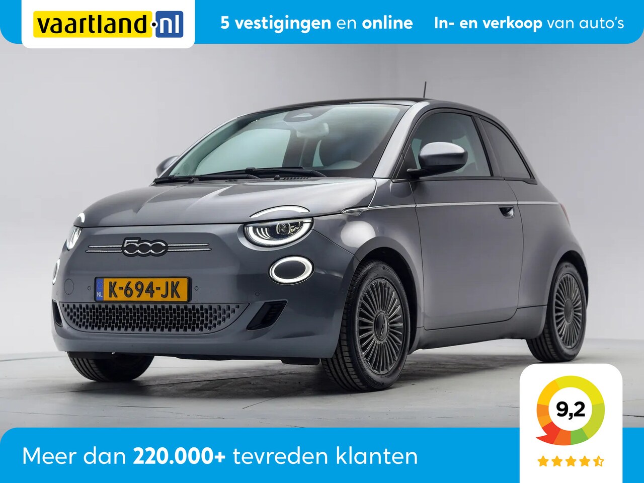 Fiat 500 - 42kWh Icon 3-Fase [ LED Panorama Navi Stoelverwarming Apple/Android ] - AutoWereld.nl
