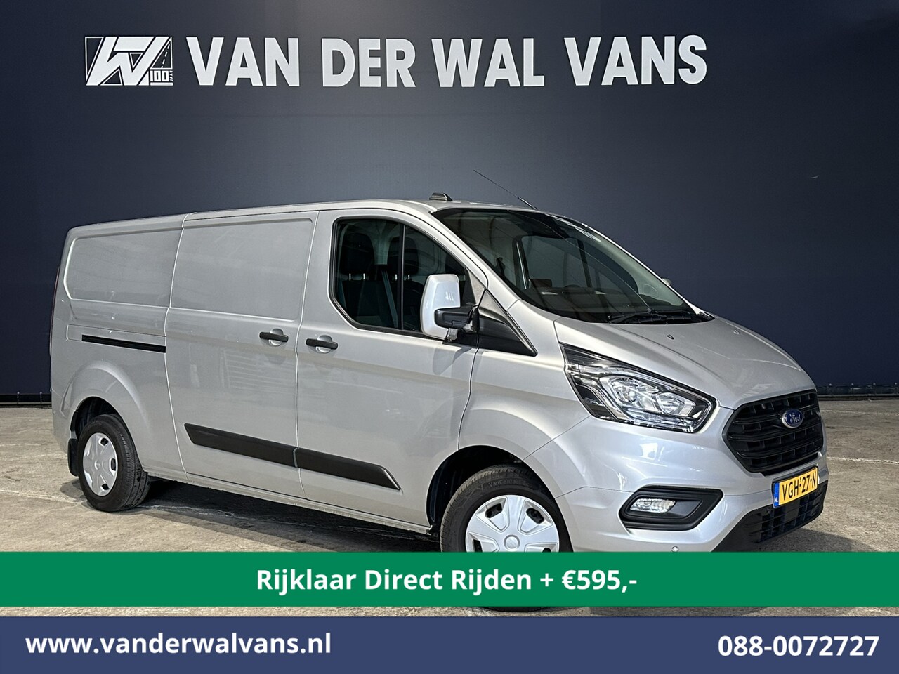Ford Transit Custom - 2.0 TDCI 130pk L2H1 Euro6 *Rijklaar Direct Rijden* Airco | Navigatie | LED | Cruisecontrol - AutoWereld.nl